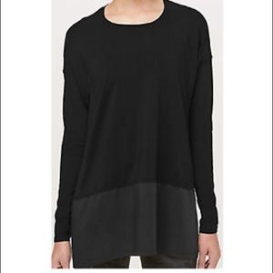 Lululemon Ease of Mind Black Long Sleeve Sz 12